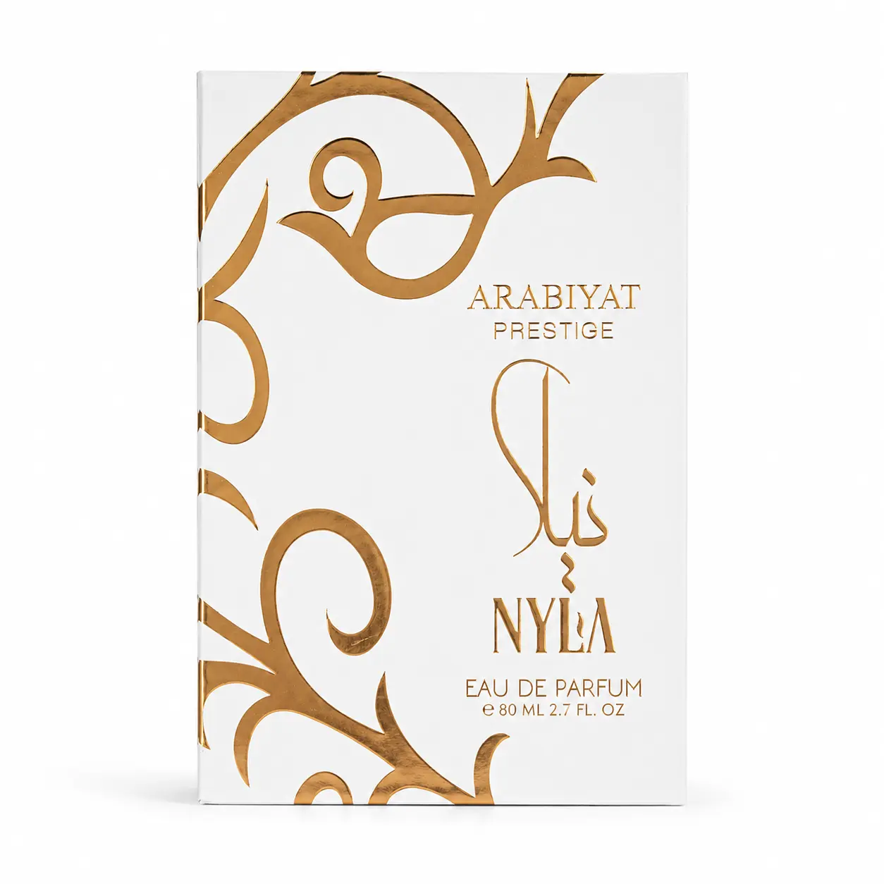Arabiyat Prestige Nyla Eau de Parfum – Women's Opulent Gourmand EDP Scents, Deeply Addictive Longevity, 80ml (2.7 fl oz) Spray, Buttery Caramel, Sweet Praline, Cozy Milk Lactonic Vanilla Notes, Beauty Product, Adult Gifts