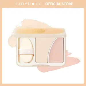 JUDYDOLL Dual-Color Highlighter Palette, Contour Palette Duo, For A Fair Complexion, Anti-Smudge & Brightening, 2 In 1 Powder And Cream, Makeup, Perfect For Contouring And Brightening Your Face, Long-Lasting, Valentines Day Gift, New Year