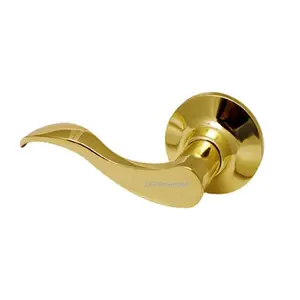 212 MAIN Left-Handed Prelude Constructor Dummy Lever Lockset with Knob Handle, Polished Brass Door Hardware, Door Security Lock