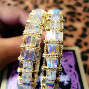 14K Gold Filled Crystal Bangle with AB Finish User-Friendly Clasp Design Long-Lasting Wear Minimal Maintenance