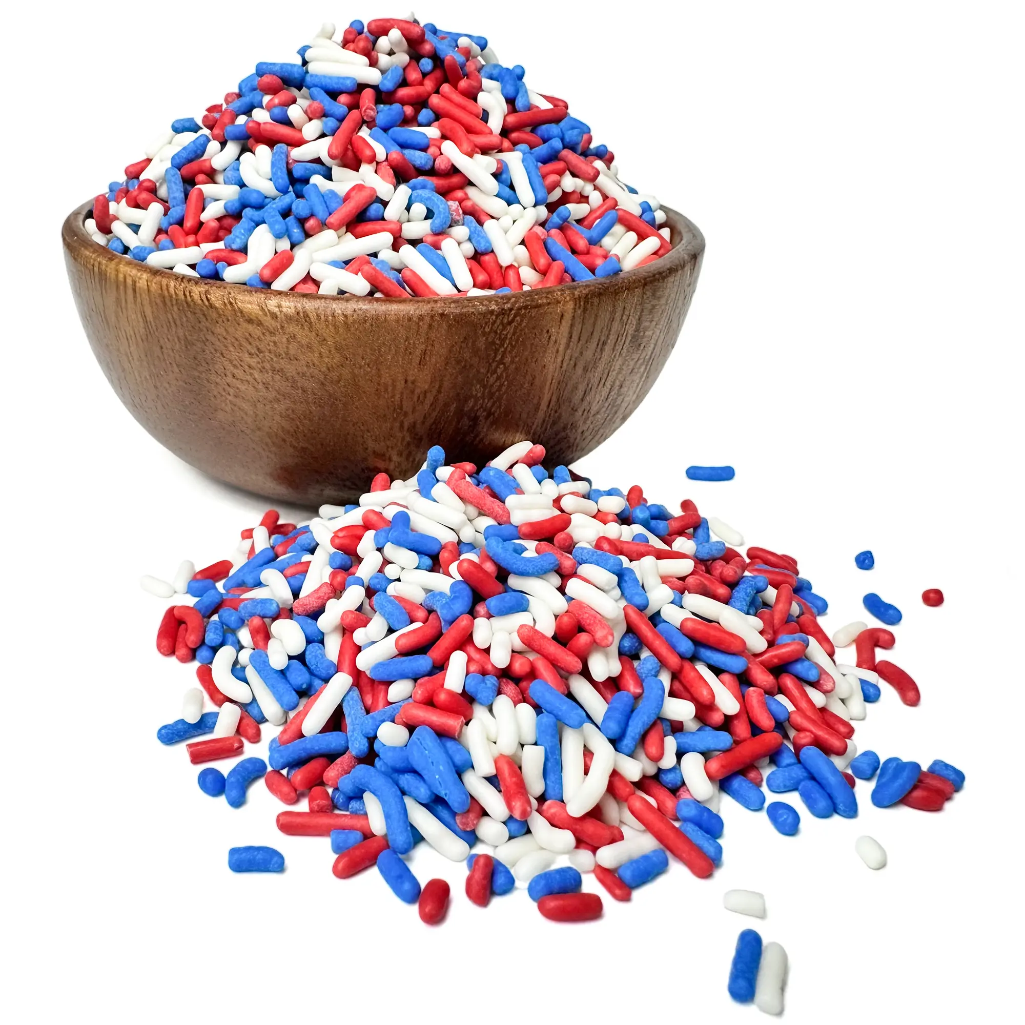 NY Spice Shop Edible Red White and Blue Sprinkles - Jimmies Sprinkle - Bulk Patriotic Sprinkles - Great for Icecream, Cake, and Bake Baking Decor