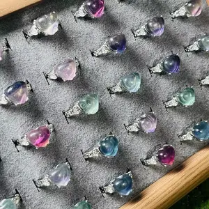 fluorite heat shape rings super nice colors and good quality gift