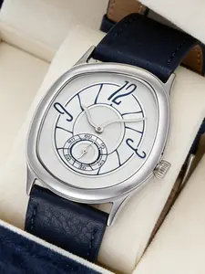 Men's Quartz Watch New Unique Twisted Design Fashion Trendy Creative Small Batch Leather Strap Analog Watch Fashionable Wristwatch