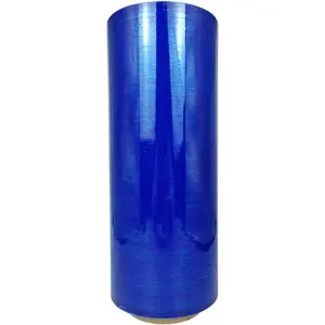 Blue Plastic Moving Wrap Roll 12”×1000ft 80 Gauge Industrial Stretch Shrink Wrap Film for Moving Shipping Storage Packing