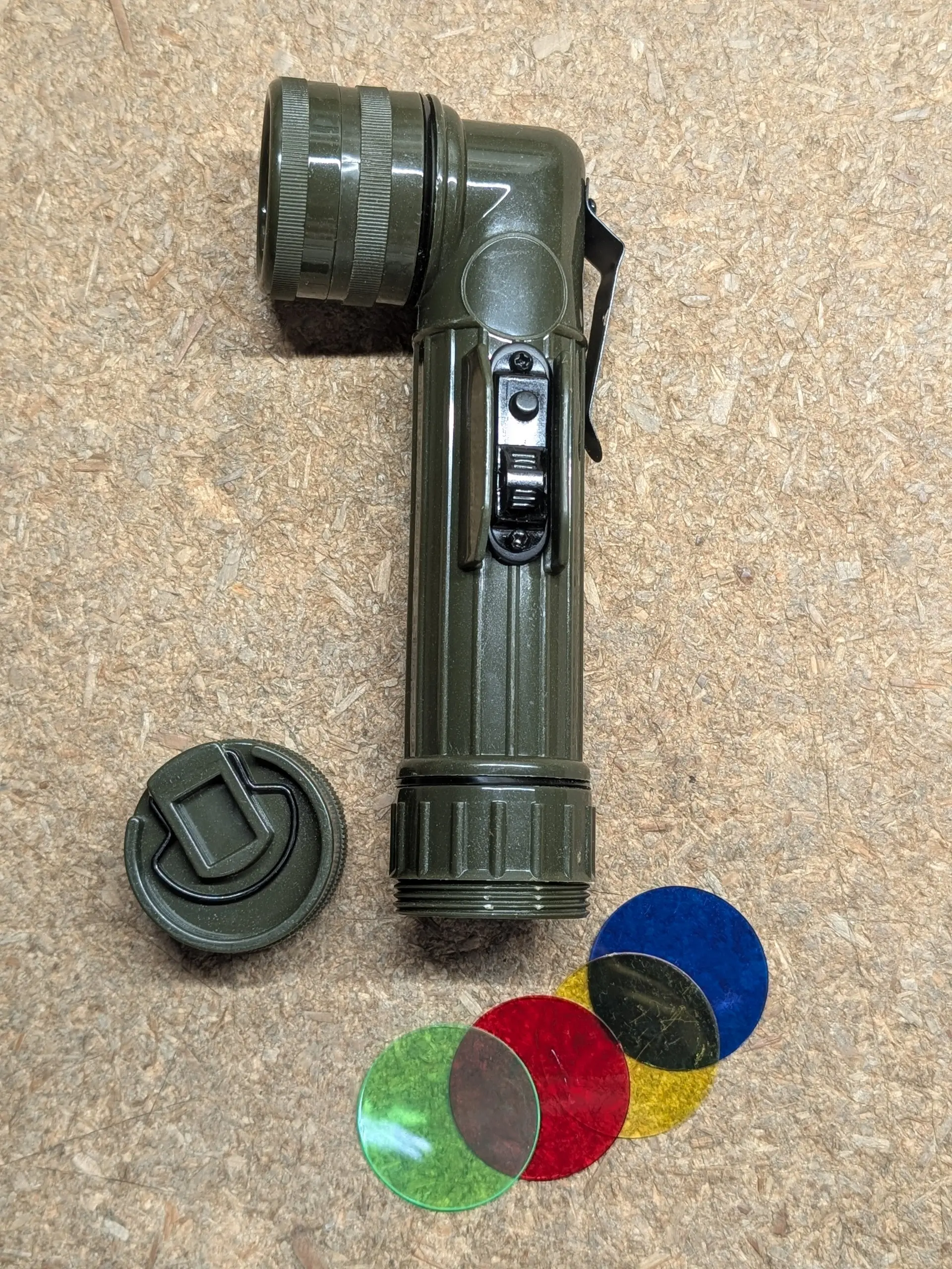 OD D-Cell Anglehead Flashlight, Plastic Lightweight Camping & Hiking Light with Angle Flashlight Design