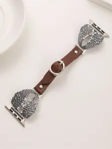 Bohemian Style Rhinestone Watch Band, Zinc Alloy Material, Wing/flower Pattern, Vintage Replacement Strap, Fits Apple Watch 38mm-49mm, Smart Watch Accessories, Watch Straps