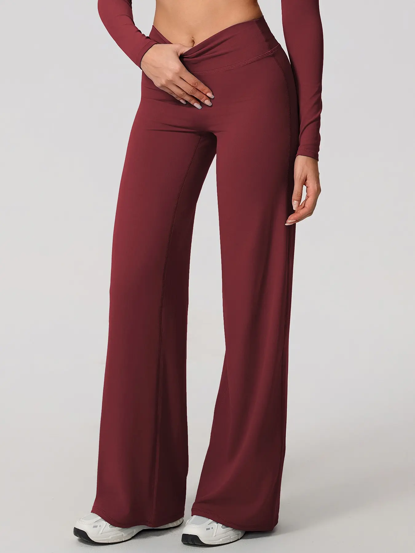 Women's High Waist Straight Leg Pants, Loose Soft Yoga Wide Leggings, Pilates Running Fitness High Waist Straight Leg Pants, Casual Sportswear Pants