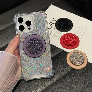 Shiny Magnetic Ring Holder for iPhone, Android Phones, Cellphone & Smartphone, Desktop Stand, Cell Phone Mount, Strong Magnet, Durable, Perfect Gift for Friends and Family, Accessories