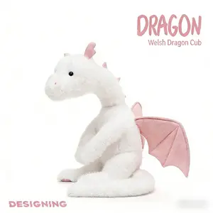 Adorable Welsh Dragon Baby Plush Toy, Christmas Stuffed Animal, Soothing Sleep Pillow, Soft Cloth Doll Gift, Perfect Holiday Present