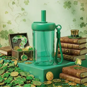 【COMOBEBE】15oz Tritan Sippy Cup – Leak-Proof Design , Food-Grade Silicone Straw, BPA-Free, Dishwasher Safe Bottle Drinkware Reusable Portable