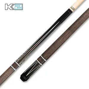 K2 KL190 Cue With Rosewood, Snakewood, & Embossed Lizard Wrap, Brown Lizard Wrap, Rosewood Material, Low Deflection, True Path Shaft
