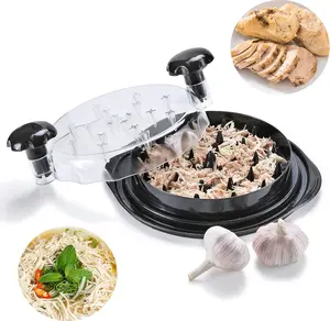 Chicken Breast Shredder Tool Twist Large, Visible Lid Meat Slicer, Anti-Slip Strip, Ergonomic Handle, BPA Free, Perfect Utensils for Pork,Beef,Chicken,Kitchen Gadgets