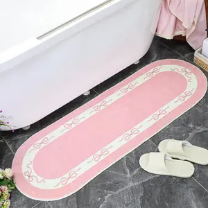 Pattern Bath Mat, 1 Count Non-slip Soft Thickened Floor Mat, Decorative Carpet for Home Living Room Bedroom Bathroom