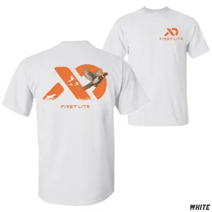First Lite Hunting T-Shirt – Featuring Bold First Lite Logo with Upland Bird Graphic , Outdoor Wildlife Design for Hunters , Unisex Ash Grey Tee , Casual Hunting Apparel , Cotton , Menswear , Tops , Streetwear Casual