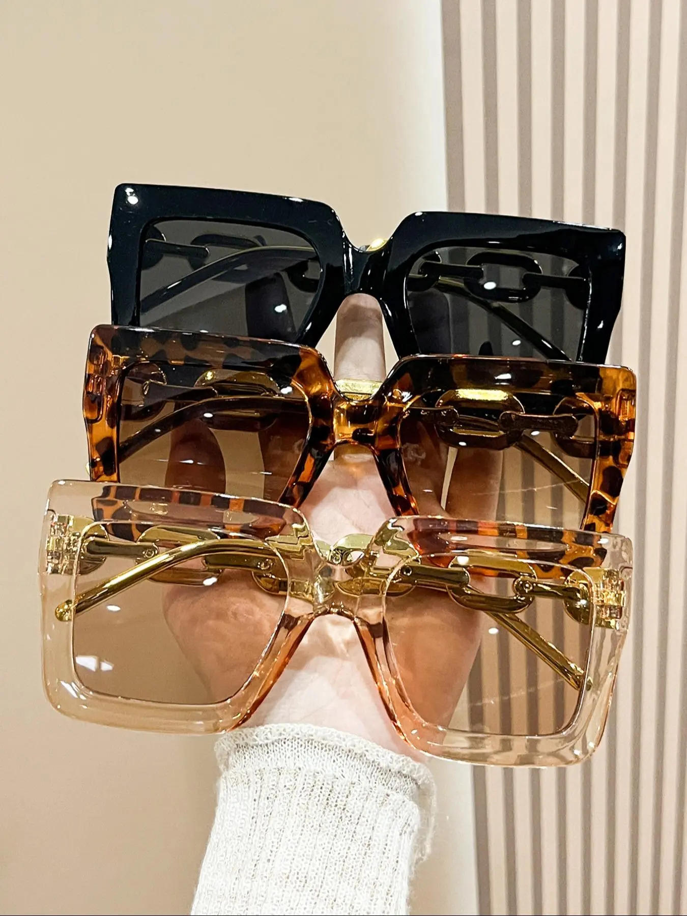 Unisex Simple Style Square Frame Tinted Lens Sunglasses, Trendy Casual Sunglasses for Everyday Use, Fashion Accessories for Outdoor Activities, Stylish Shades, Square Mirrored Shades