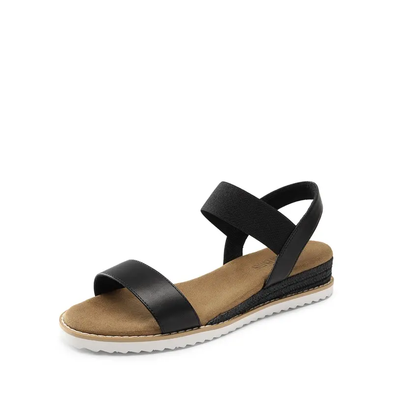 Dream Pairs Women's Boho Espadrille Wedge Sandals with Elastic Ankle Strap and Padded Insole, Lightweight Low 1.6-in Heel for Summer Walking, Walking Shoes, Boho Casual Sandals, Footwear, Shoes For Women, Women's Sandals