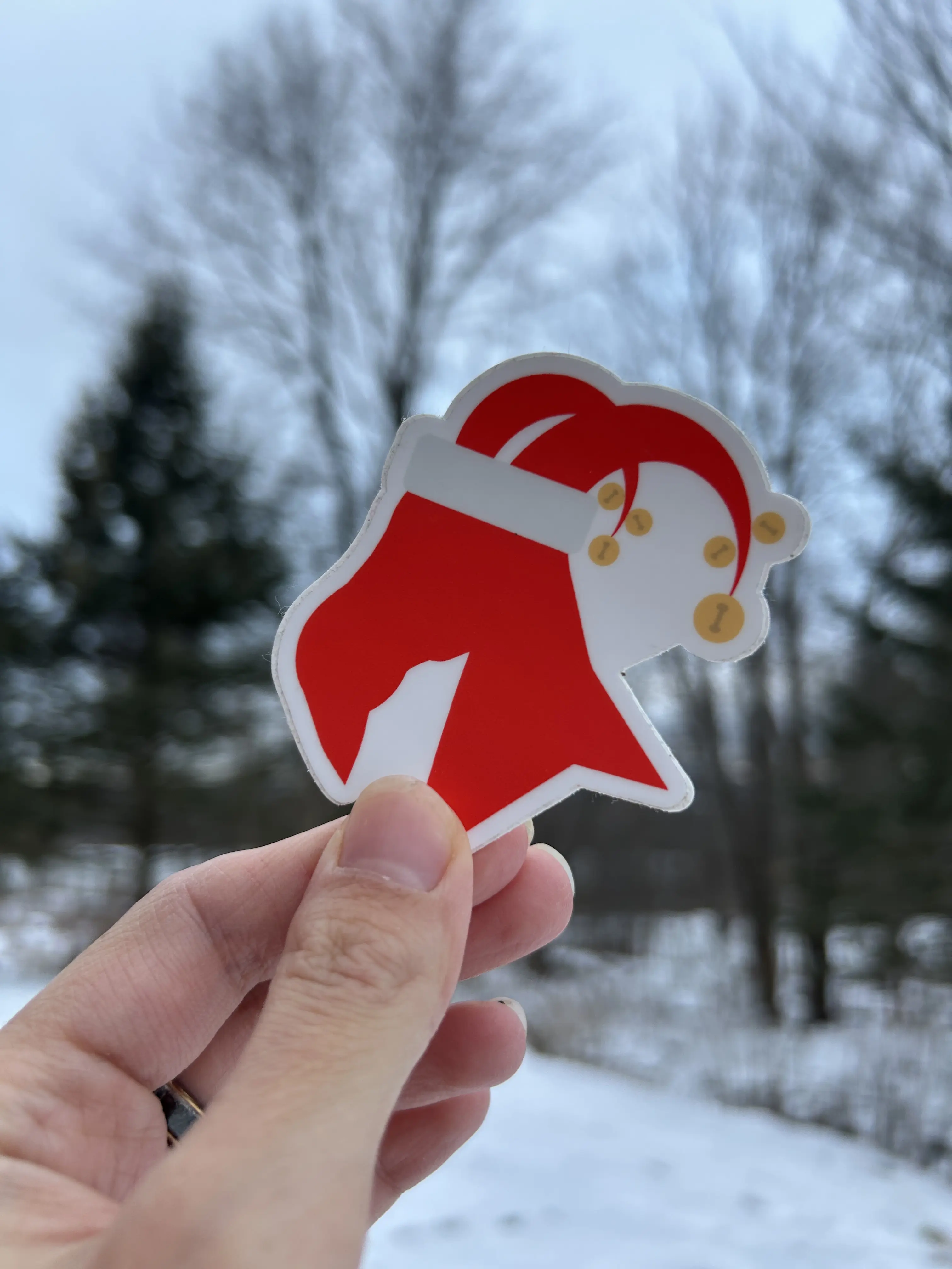 Festive Holiday Goat Die Cut Sticker - The perfect Gift for the Goat Love in your life! Decorative Sticker