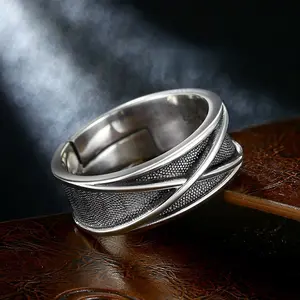 Retro Time Space Goku Black Ring Punk Gothic Open Ring For Men Handmade Unisex Designer Jewelry Accessories Anime Lovers Gift Handcrafted