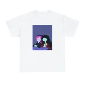 Adventure Time Unisex Tee Marceline & Bubblegum Cozy Scene Design