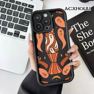 Ghost Lava Lamp Pattern Case for iPhone 17 16 E Pro Max 15 Plus 14 13 12 11 XS XR Soft TPU Bumper Drop Protection Durable Back Cover