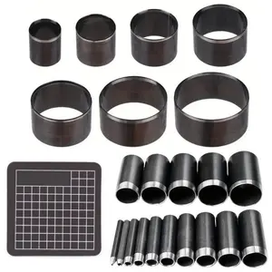 22 piece leather round punch set with 1 piece cutting pad, multi size punch, round hollow punching tool, suitable for leather handmade, belt punching, printing&DIY projects
