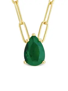 Luisa Emerald Drop Necklace