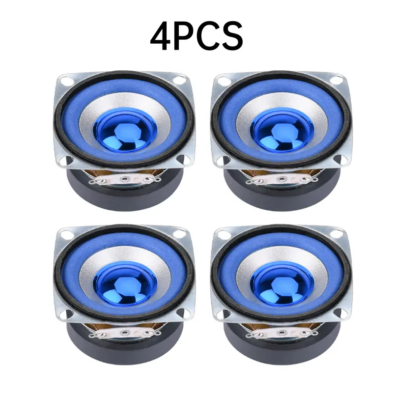 4PCS 52MM Full-Range Passive Speaker Package - 4Ohm 5W 6W High-Quality Audio Set with Full-Range Drivers, Motor, Low-Temperature Cycling Compatibility, Resistance for Arduino Digital Electronic Device Replacement