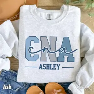Custom CNA Pullover, Cozy Certified Nursing Assistant Sweatshirt, CNA Crewneck, Nursing School Graduation Gift, Nurse Appreciation Menswear Top