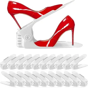 Shoe Slots Organizer 20 Pack - Shoe Stackers for a Pair Of Shoes, shoe storage Shoe Space Savers 50%, 4 Levels Adjustable Thickening Double Layer