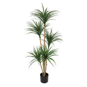 【Christmas Gift】4ft/5ft/6ft Simulation Dracaena Artificial Tree for Home and Office Decoration 5ft Decorative Fruit Lightweight Plants