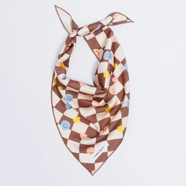 Checkered Dog Bandana, Cute Summer Pet Accessory