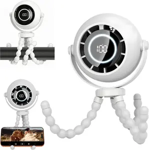 Portable Stroller Fan, Pinch-Proof Baby Fan, 10H Battery, 5-Speed Quiet Mini Clip on Fan, USB-C Rechargeable with LED Display for Car Seat, Crib & Travel