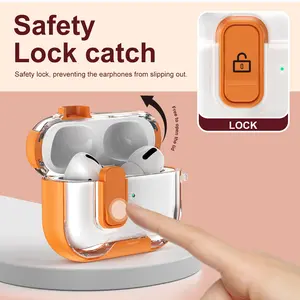 Creative Lockable Pop-Up Earphone Case for AirPods Pro 3, Compatible with AirPods 1/2/3/4, Stylish Protective Cover, Headphone Storage