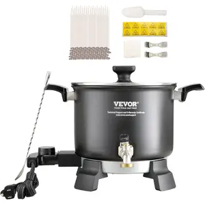 VEVOR 5 Liter Wax Melter for Candle Making, Large Electric Wax Melting Pot Easy Pour Spout, 4-Level Temperature Control, Easy Clean for Candle Soap Cream Beauty Bulk Production Business or Home