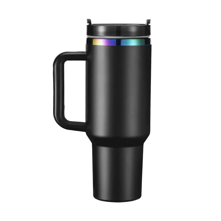 40oz Stainless Steel Vacuum Flask Tumbler, Portable with Removable Handle, Silicone Straw, Engravable Option 40oz Stainless Steel Vacuum Flask Tumbler, Portable with Removable Handle, Silicone Straw, Engravable Option