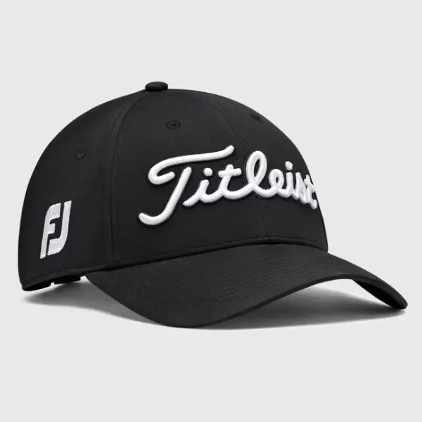 Titleist Men’s Tour Performance Golf Hat | Lightweight Mesh Adjustable Cap, Sun Protection UV 50+, Breathable Sports Headwear – Black Available