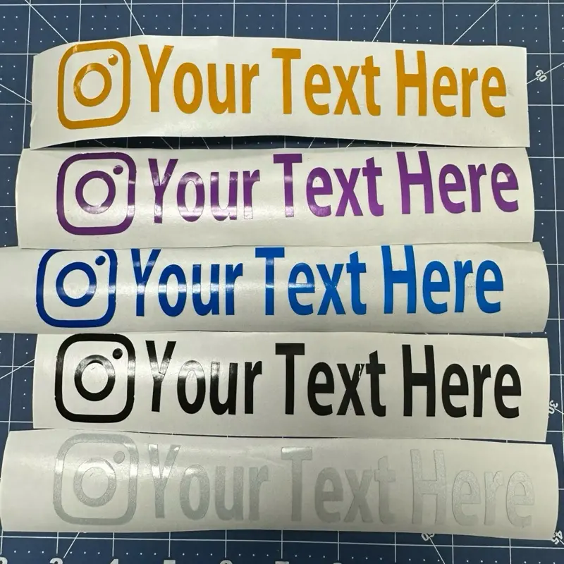 Custom Decal 1.5x8.5 inch 2 of Each Color Reflective with Your Name 5 Different Colors Available