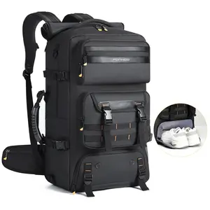 50L Tactical Style Backpack, Durable Waterproof Large-Capacity Multifunctional Rucksack with USB Port, Casual Carry-On for Camping, Hiking, Laptop Storage, Tactical Style Backpacks