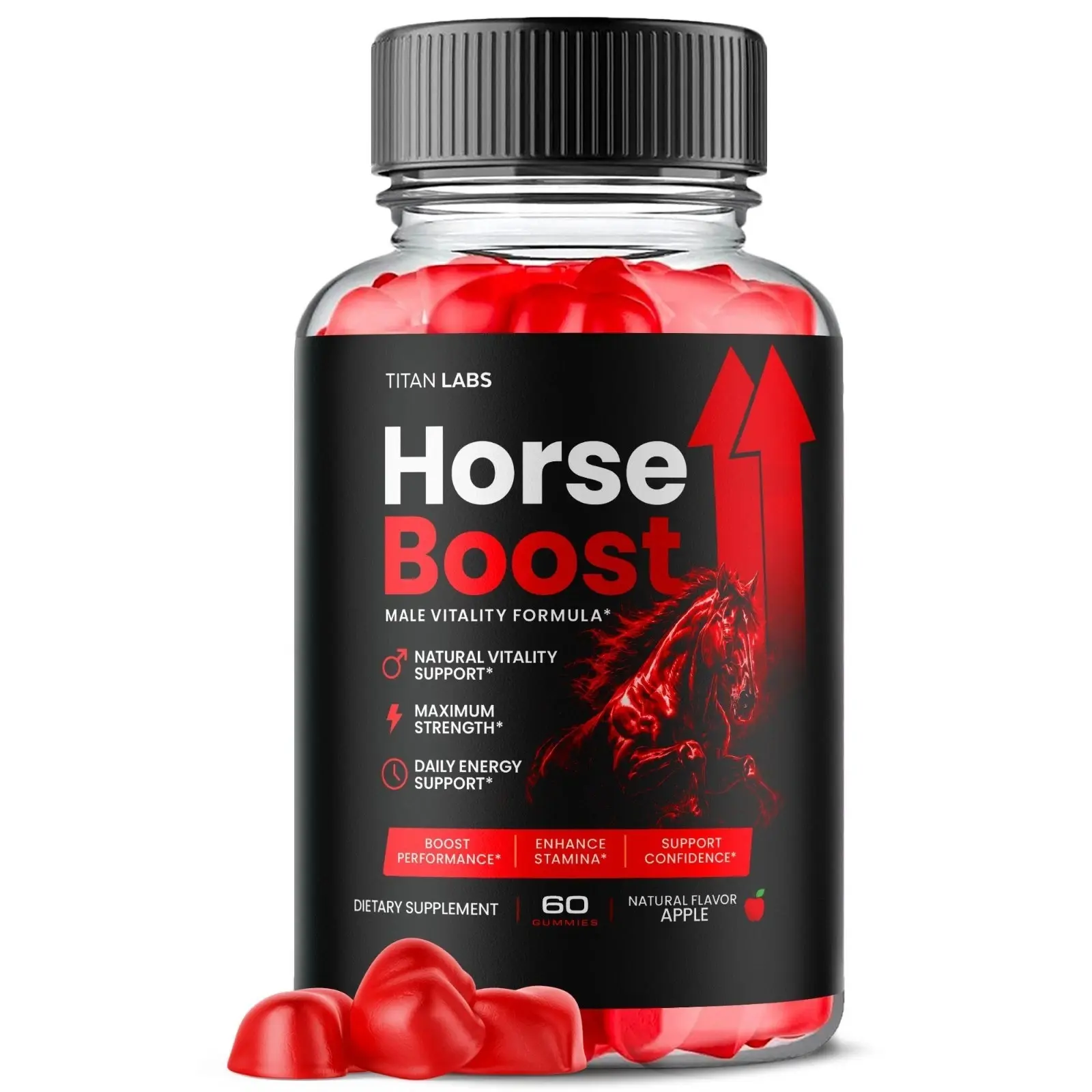 (1 Pack) Horse Life ACV Vitamin Chewables, Multivitamin-Mineral Energy Boost Supplements, 60 Pieces Natural Source Prop 65 Safe Health Support Formula
