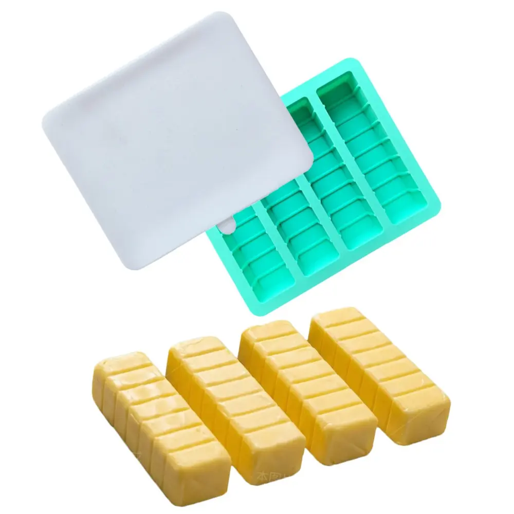Silicone Butter Mold Tray with Lid, Non-Stick Butter Mold Tray with Size, Self-Made Butter Mold Fits Standard Stick Size, Silicone Baking Mold, Baking Supplies, Baking Tools
