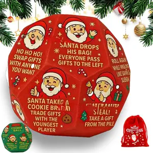 Funny Exchange Party Dice Game, Christmas Gift Socks Swap Game, Suitable for Boys & Girls, Family Night, Holiday Parties, Red
