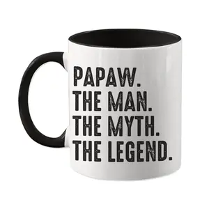 Papaw Mug, Papaw Gift, The Man The Myth The Legend, Gift for Papaw from Grandkids, Baby, Grandson Granddaughter, Funny Papaw Present, 11oz cup