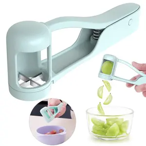 Grape Cutter, Grape Slicer Kitchen Gadget for Vegetable Fruit Salad Cake Decor, Grape Slicer Kitchen Gadget, Stainless Steel Baby Grape Quarter Cutter Tool for Cherry Tomato Strawberry Blueberry