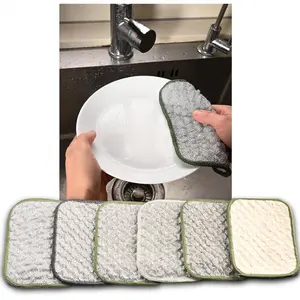 2026 New Double Side Non Scratch Wire Dishcloths,Multipurpose Wire Dishwashing Rags for Wet and Dry, Reusable Metal Dish Cloth,Wire Miracle Cleaning Cloths for Kitchen(Silver 6Pcs)