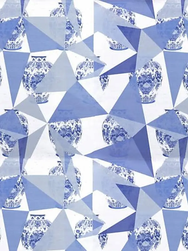 Elements White Grasscloth Printed Wallpaper