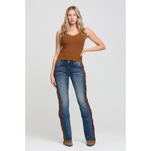 Tassel Trims Bootcut Jeans