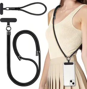 Crossbody Cell Phone Lanyard with LifetimeWarranty, Adjustable Neck Strap for iPhone Android Smartphones, Universal Nylon Phone Leash with Reinforced Tab, Anti-Theft Safety Tether for Travel