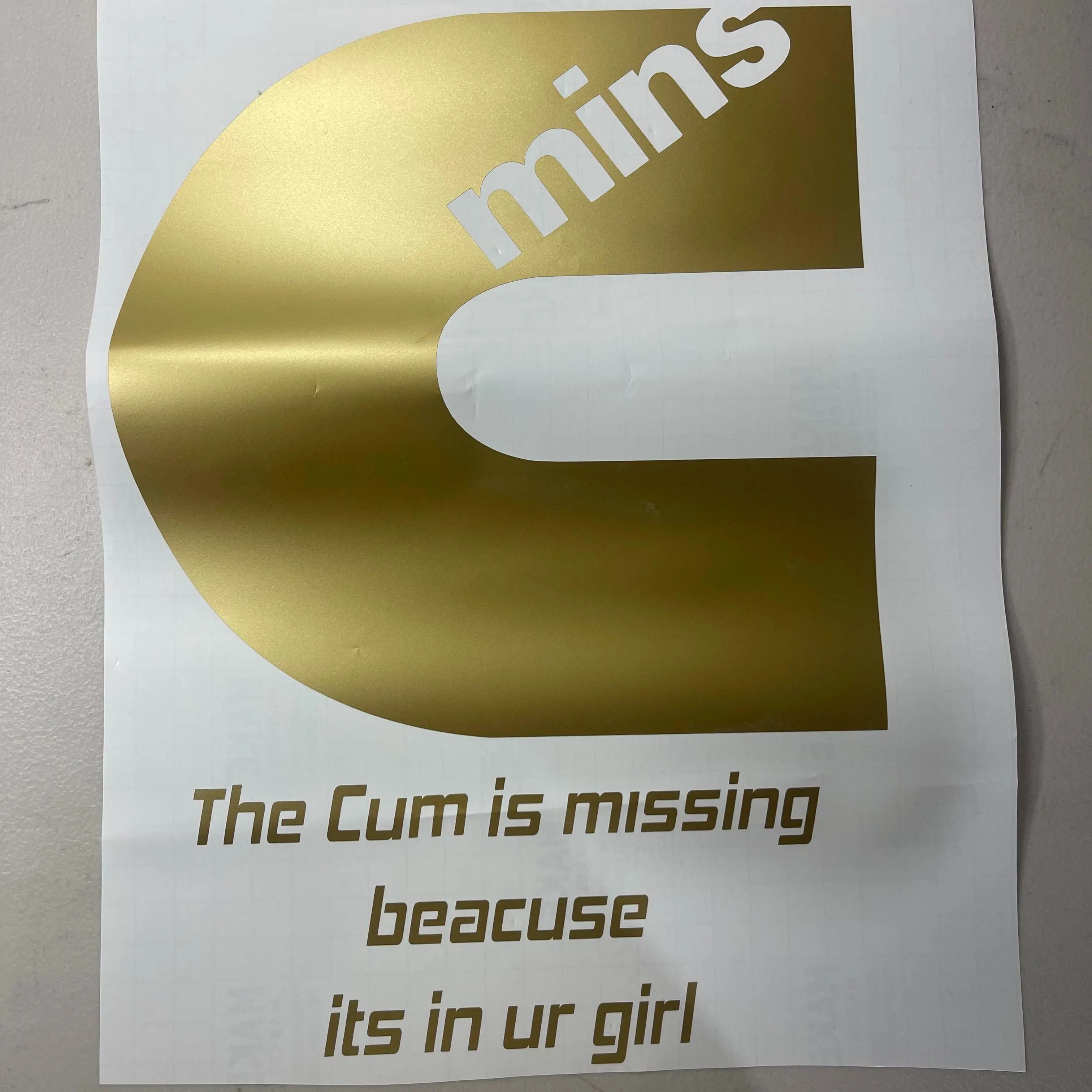 Cummins 10x13 Inch Waterproof UV Resistant Decal with 5 Year Life
