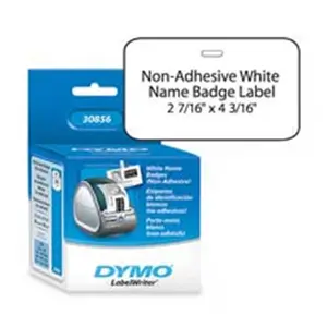 212 MAIN Adhesive Name Badge Labels, 4in x 2.25in, White, 250 Decals, Clip Holes, Compatible with Dymo LabelWriter (Computers & Office Equipment, Office Equipment Accessory)