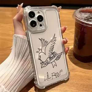 Popular Rapper Lil Peep'S Hell Boy Phone Case Is Compatible with for iphone Models 17, 16, 15, 14, 13, 12, 11 Pro Max, X, XR, XS Max, Air, 8, And 7 Plus, Featuring a Transparent Soft Back That Is Drop-Resistant, Lil Peep Case, Lil Peep Ph, Handy Cover